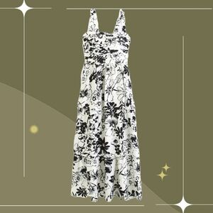 🍋✨ Nwt Abercrombie And Fitch Tiered Emerson Maxi Dress In Black And White S